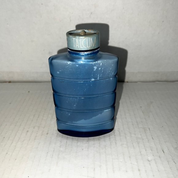 Vintage Evening in Paris Cobalt Blue Glass Talcum Bottle 3 1/4 oz. - Picture 2 of 4